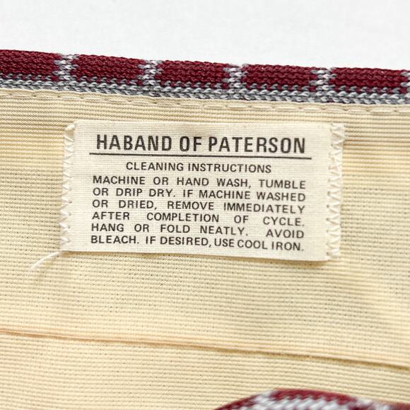 Haband Vintage 70s Checkered Plaid Slacks Red Gray Trousers Relaxed Fit Custom - Picture 5 of 6